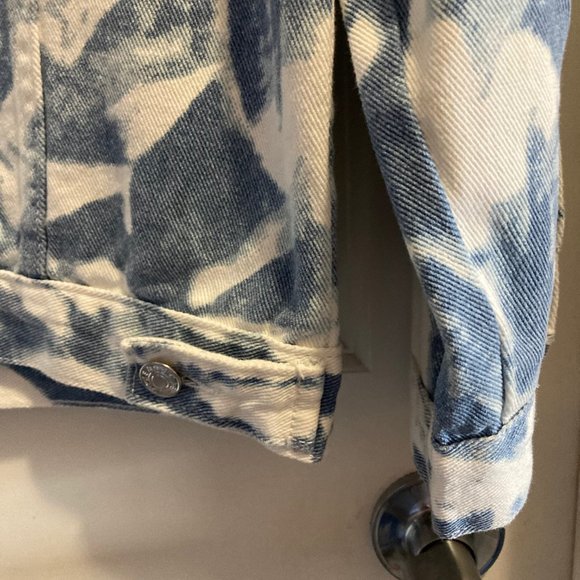 Bleach Tie-Dye Jean Trucker Jacket LG - Picture 8 of 8